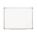 MasterVision Earth Easy-Clean Dry Erase Board, White/Silver, 24x36