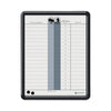 Quartet Employee In/Out Board, Porcelain, 11 x 14, Gray, Black Plastic Frame