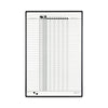 Quartet Magnetic Employee In/Out Board, Porcelain, 24 x 36, Gray/Black Aluminum Frame