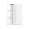 Quartet Magnetic Employee In/Out Board, Porcelain, 24 x 36, Gray/Black Aluminum Frame