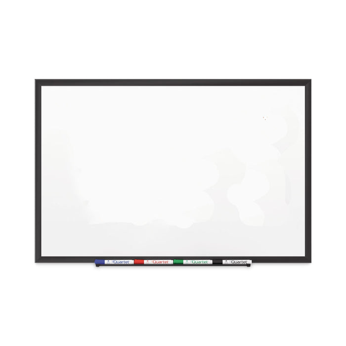 Quartet Classic Porcelain Magnetic Whiteboard, 36 x 24, Black Aluminum Frame