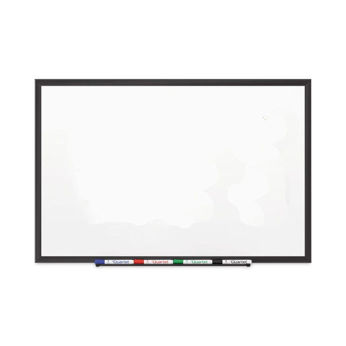 Quartet Classic Porcelain Magnetic Whiteboard, 96 x 48, Black Aluminum Frame