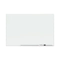 Quartet Element Framed Magnetic Glass Dry-Erase Boards, 50" x 28", Aluminum Frame
