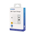JENSEN 30 W Type-C and USB Wall Charger, White