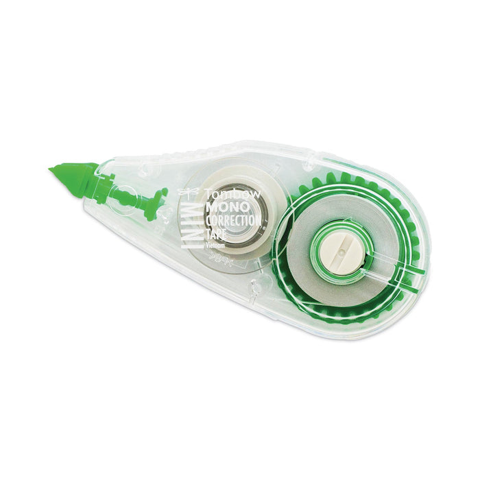 Tombow MONO Mini Correction Tape, Non-Refillable, Clear Applicator, 0.17" x 315", 10/Pack
