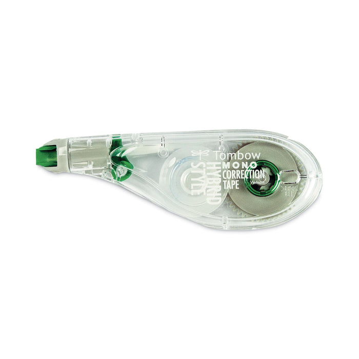 Tombow MONO Hybrid Style Correction Tape, Non-Refillable, Clear Applicator, 0.17" x 394", 10/Pack