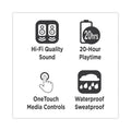 Morpheus 360 Spire True Wireless Earbuds Bluetooth In-Ear Headphones with Microphone, Island Blue