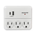 RCA 3-Outlet Wall Tap, White