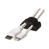 RCA Two Channel Cable Holder, 2" x 2", Black, 6/Pack
