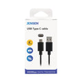JENSEN USB-A to USB-C Cable, 6 ft, Black