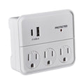 RCA 3-Outlet Wall Tap, White
