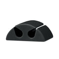 RCA Two Channel Cable Holder, 2" x 2", Black, 6/Pack
