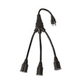 RCA Three-Outlet Cord Splitter, 18", 13 A, Black