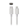 JENSEN USB-C to Lightning Cable, 6 ft, White