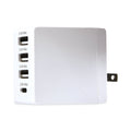 JENSEN 4-Port USB and Type-C Wall Charger, White