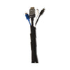 RCA Cable Management Spiral Wrap, 0.5" x 78", Black