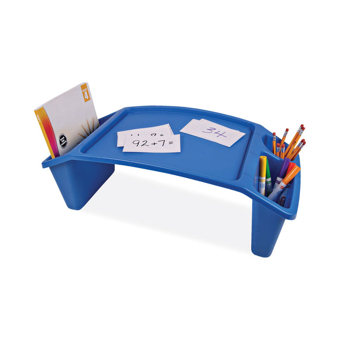 deflecto Antimicrobial Lap Desk, Rectangular, 23.35w x 12d x 8.53h, Blue