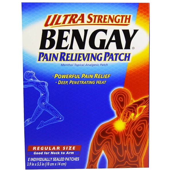Bengay Ultra Strength Pain Relief Patch For Muscle, Pain, Regular 3.9 X 5.5 Inches by Pasteur Pharmacy