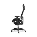 HON Ignition 2.0 4-Way Stretch Mesh Back and Seat Task Chair, Supports Up to 300 lb, 17" to 21" Seat, Black Seat, Black Base