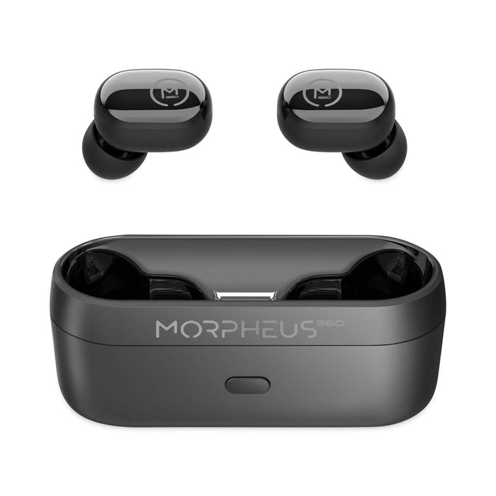 Morpheus 360 Spire True Wireless Earbuds Bluetooth In-Ear Headphones with Microphone, Pure Black