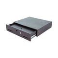 CONTROLTEK Metal Cash Drawer, Coin/Cash, 10 Compartments, 16 x 11.25 x 2.25, Black