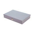 CONTROLTEK Heavy Duty Low Profile Cash Box, 6 Compartments, 11.5 x 8.2 x 2.2, Gray