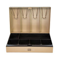 CONTROLTEK Heavy Duty Lay Flat Cash Box, 6 Compartments, 11.6 x 7.9 x 3.7, Sand