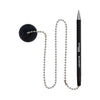 CONTROLTEK Antimicrobial Counter Chain Pen, Medium, 1 mm, Black Ink, Black