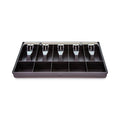 CONTROLTEK Plastic Currency and Coin Tray, Coin/Cash, 10 Compartments, 16 x 11.25 x 2.25, Black