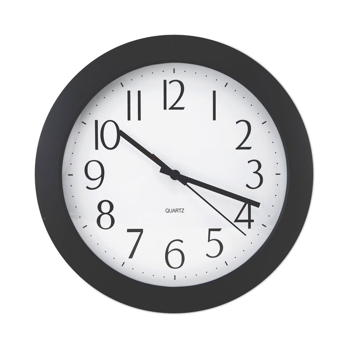 Universal Whisper Quiet Clock, 12" Overall Diameter, Black Case, 1 AA (sold separately)