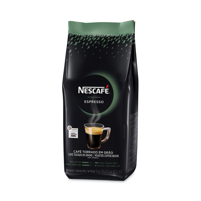 Nescafé Espresso Whole Bean Coffee, Arabica, 2.2 lb Bag, 6/Carton