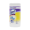 LYSOL Dual Action Disinfecting Wipes, 7 x 7.5, Citrus, White/Purple, 75/Canister, 6/Carton