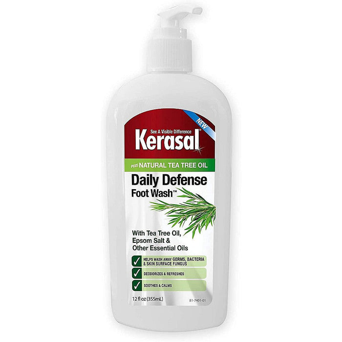 Kerasal Daily Defense Foot Wash Plus Natural Tea Tree Oil, 12 Fl Oz by Pasteur Pharmacy