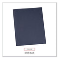 Universal Two-Pocket Portfolios with Tang Fasteners, 0.5" Capacity, 11 x 8.5, Dark Blue, 25/Box
