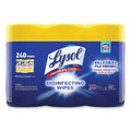 LYSOL Disinfecting Wipes, 7 x 7.25, Lemon and Lime Blossom, 80 Wipes/Canister, 3 Canisters/Pack