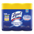 LYSOL Disinfecting Wipes, 7 x 7.25, Lemon and Lime Blossom, 35 Wipes/Canister, 3 Canisters/Pack, 4 Packs/Carton