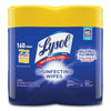 LYSOL Disinfecting Wipes, 7 x 7.25, Lemon and Lime Blossom, 80 Wipes/Canister, 2 Canisters/Pack