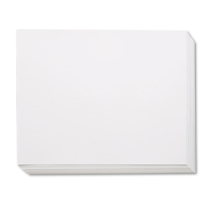 Pacon Four-Ply Railroad Board, 22 x 28, White, 100/Carton