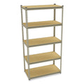 Tennsco Stur-D-Stor Shelving, Five-Shelf, 36.5w x 18.5d x 72h, Sand