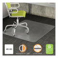 deflecto DuraMat Moderate Use Chair Mat, Low Pile Carpet, Roll, 46 x 60, Rectangle, Clear