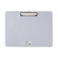Universal Plastic Brushed Aluminum Clipboard, Landscape Orientation, 0.5" Clip Capacity, Holds 11 x 8.5 Sheets, Silver
