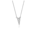Diamond Inverted Triangle Pendant in 14k White Gold by Bids.com