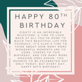 80th Birthday Compass Necklace Spa Gift Box Set by Dear Ava