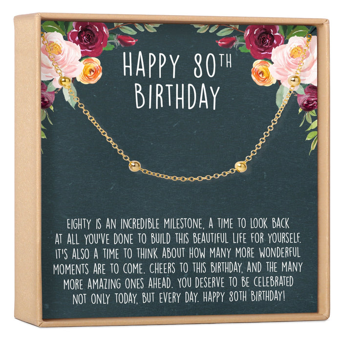 80th Birthday Dot Bracelet by Dear Ava