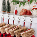 Minetom Christmas Stocking Holders Set of 6 Metal Mantle Hooks Silver by Deal US