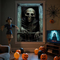 rookea Halloween Funny Skeleton Curtain Banner Spooky Window Decor Polyester by Deal US