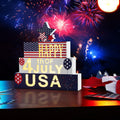 WBao Halloween Wooden Set 9.4in Glowing 3D Letter Battery Powered Red White Blue by Deal US