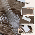 BULULOM Chenille Bathroom Rug Rubber Backing Brown 16x24 Absorbent Mat by Deal US