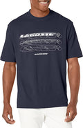 Lacoste Men's Short Sleeve Relaxed Fit Pique Graphic T-Shirt by I-Max Fashions