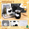 Yoiemivy French Bulldog Insulated Wine Tumbler Set 2, 12oz, Christmas Gift by Deal US